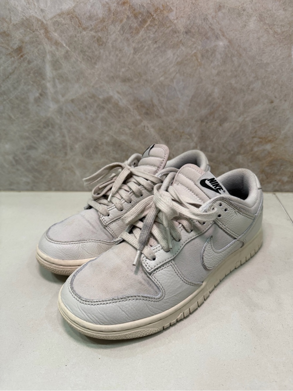 Nike Low-Top Sneakers in Light Beige and Cream
